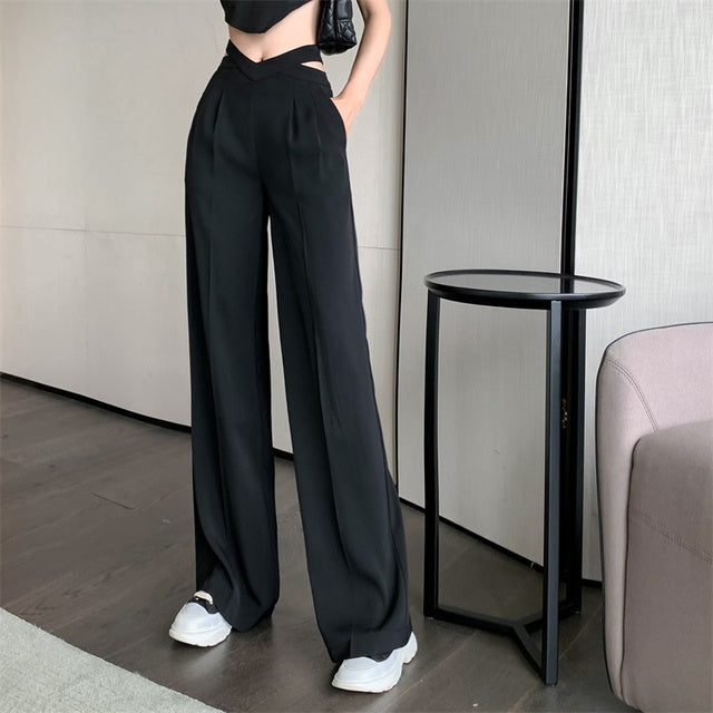 Solid Casual Loose Pants - MollyMBS314