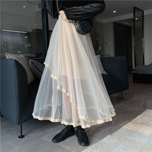 Women Solid Korean Style Women Skirt - MollyMBS314