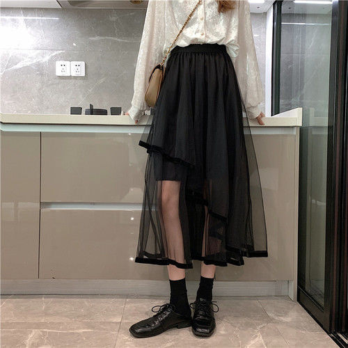 Women Solid Korean Style Women Skirt - MollyMBS314