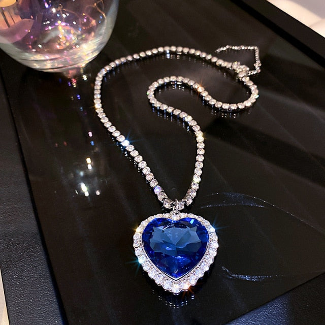 Titanic Heart Of Ocean Necklace - MollyMBS314