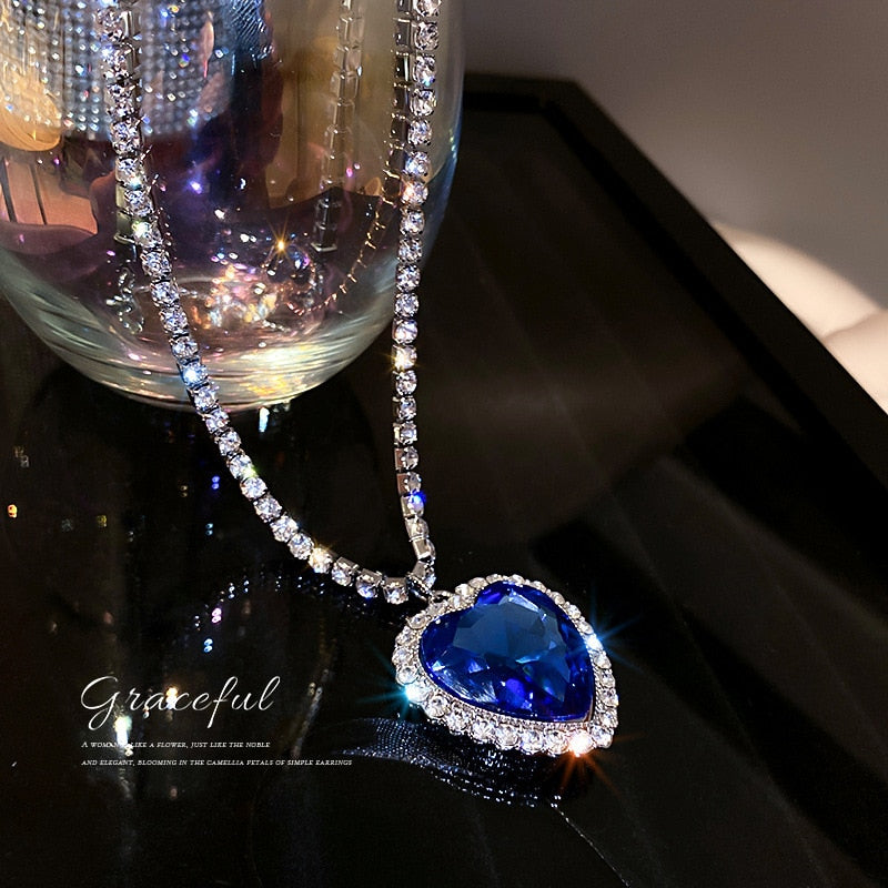 Titanic Heart Of Ocean Necklace - MollyMBS314