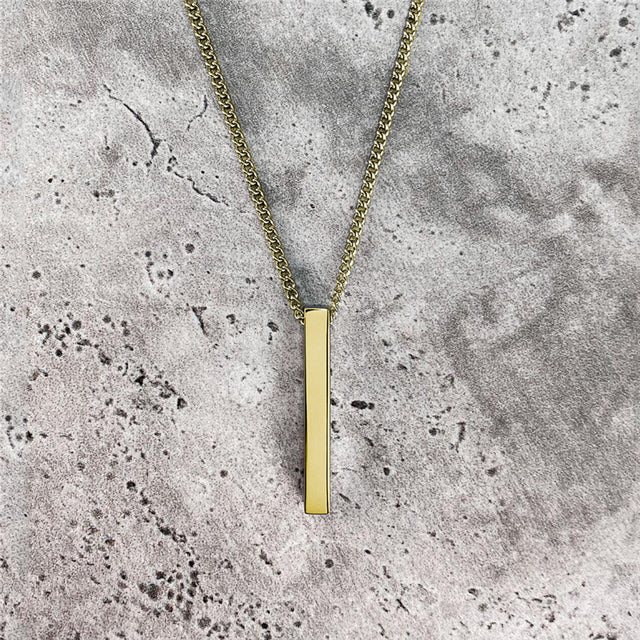 Rectangle Pendant Necklace - MollyMBS314