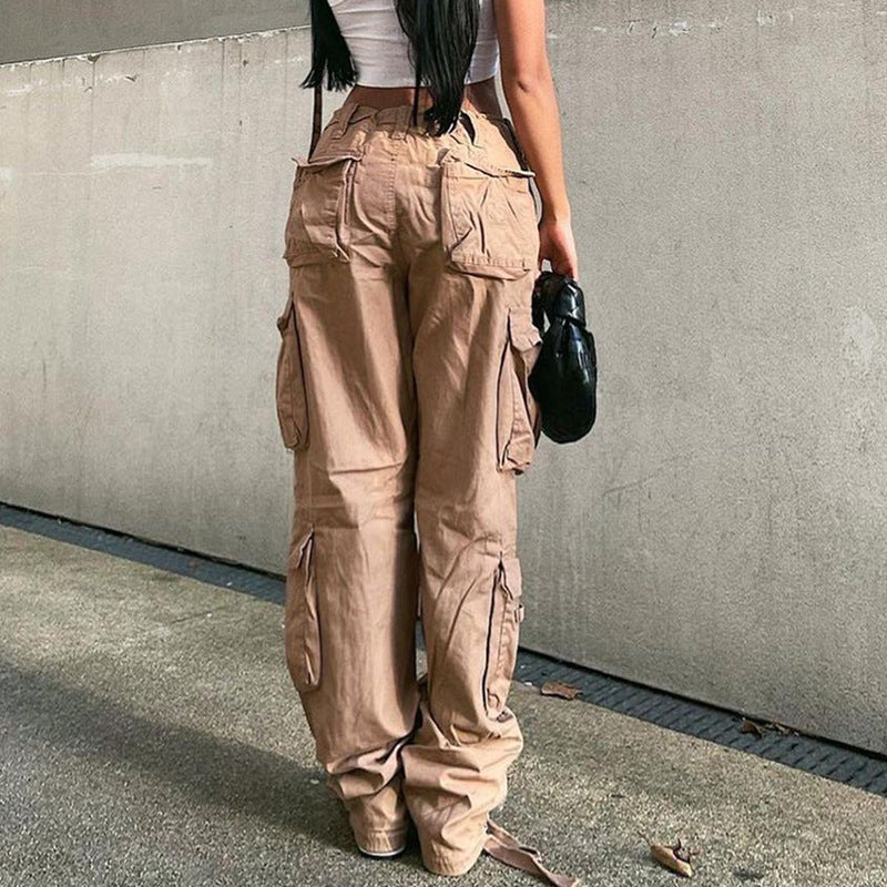 Cargo Solid Baggy Pants - MollyMBS314