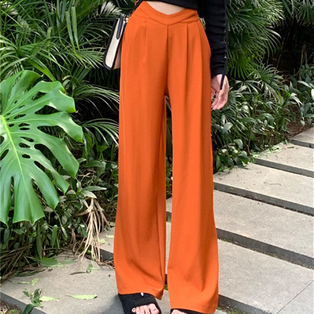 Solid Casual Loose Pants - MollyMBS314