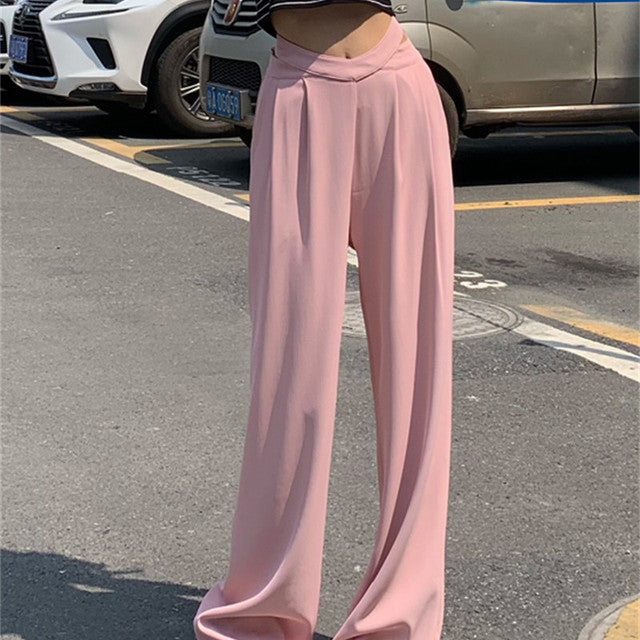 Solid Casual Loose Pants - MollyMBS314