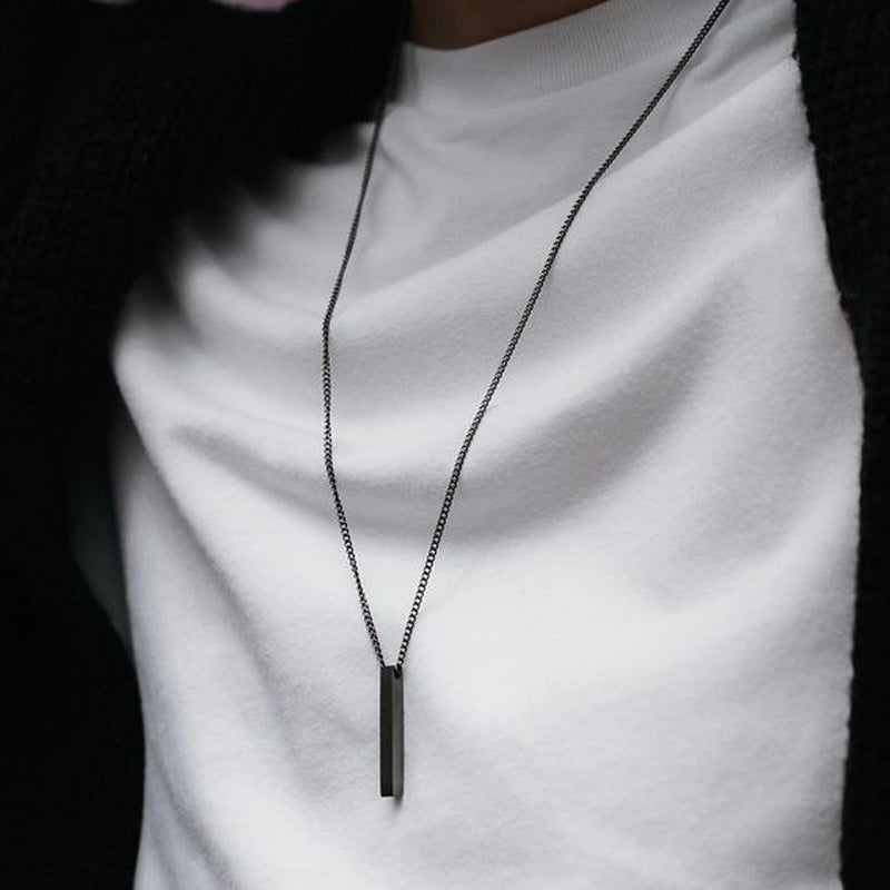 Rectangle Pendant Necklace - MollyMBS314