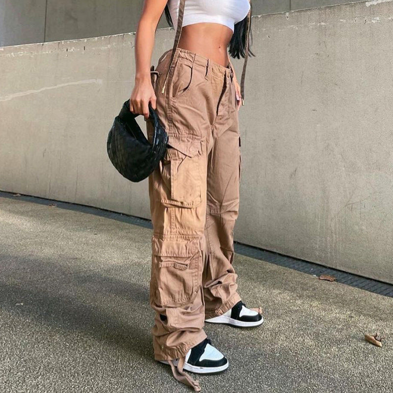 Cargo Solid Baggy Pants - MollyMBS314