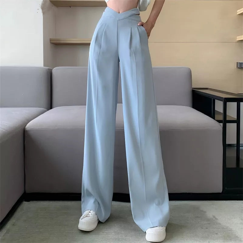 Solid Casual Loose Pants - MollyMBS314